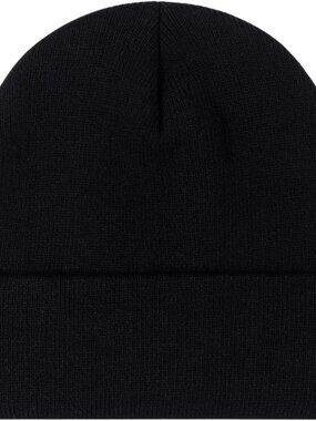 Unisex Black Warm Thick Knitted Cuffed Beanie Winter Pull-on Classic Skull Cap